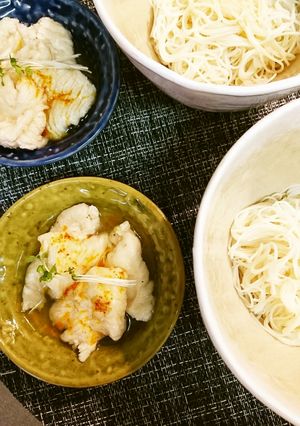 鶏ちゅるりんぶっかけ素麺-レシピのメイン写真