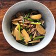 筍とニンニクの芽のオイスター炒め(丼)