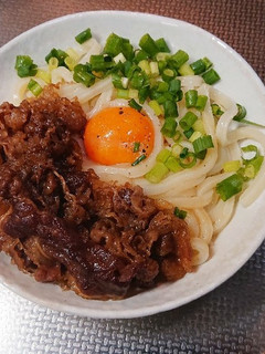 パパッと!釜玉肉うどん-レシピのメイン写真