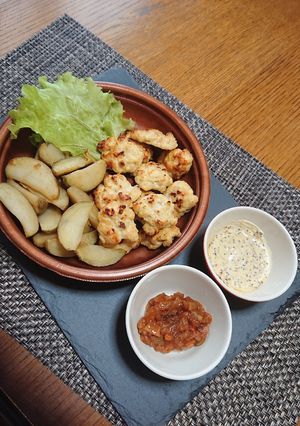 ランチに☆鶏胸肉で揚げない豆腐ナゲット-レシピのメイン写真