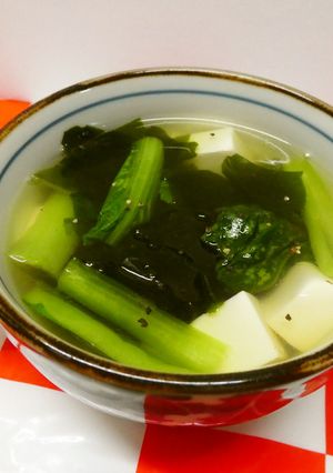 豆腐・小松菜・わかめのコンソメスープ☆-レシピのメイン写真