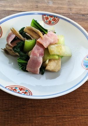 一人暮らしʕ·ᴥ·ʔチンゲン菜の炒め物-レシピのメイン写真