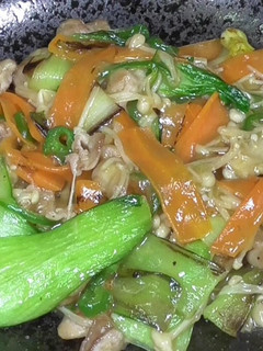 チンゲン菜と豚肉のとろみ炒め-レシピのメイン写真