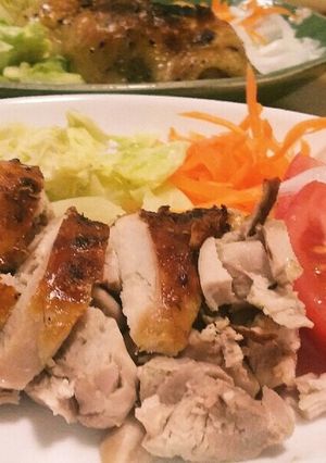 鶏モモ肉で丸鶏風♪簡単ローストチキン！-レシピのメイン写真