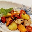 野菜と鶏もも肉の日向夏ソースソテー