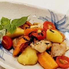 รูปของ 野菜と鶏もも肉の日向夏ソースソテー
