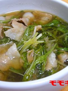 豚肉と水菜のみぞれスープ-レシピのメイン写真