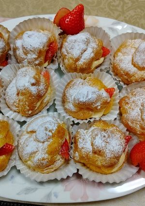 レンジで作る簡単苺シュークリーム-レシピのメイン写真