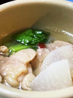 鶏肉大根と青梗菜のスープ♫-レシピのメイン写真