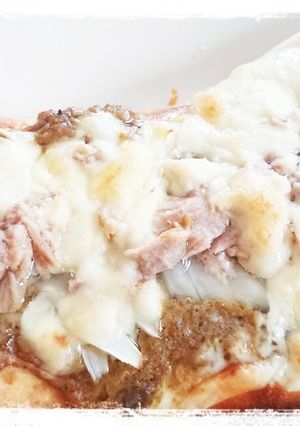 余ったカレー使用☆ナンカレーツナピザ-レシピのメイン写真