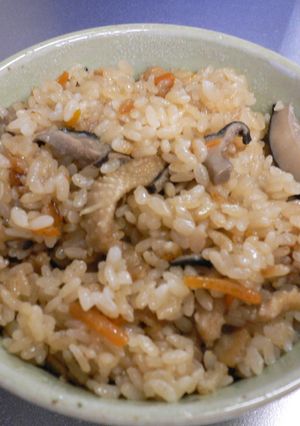 コラーゲンたっぷり鳥皮ご飯♪-レシピのメイン写真