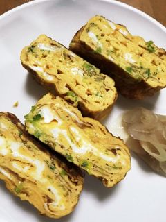 ネギたっぷりのたまご焼き☆.。.:*・-レシピのメイン写真
