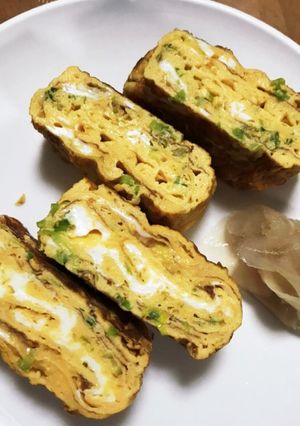 ネギたっぷりのたまご焼き☆.。.:*・-レシピのメイン写真