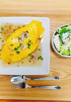 コンソメオムライス-洋風天津飯--レシピのメイン写真