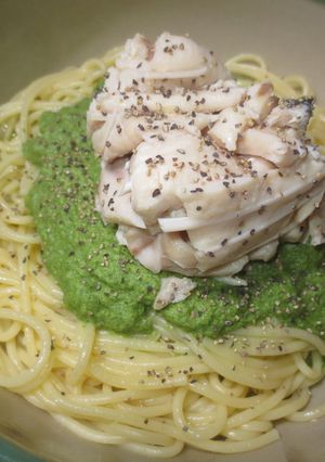 蓬ペースト＆ぶり缶パスタ-レシピのメイン写真