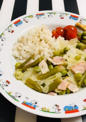 炊飯器で 青豆・いんげん 野菜の煮込み-レシピのメイン写真