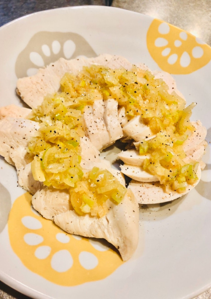 めちゃ旨♪蒸し鶏の葱塩ダレ♪-レシピのメイン写真