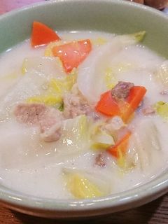 白菜のクリーム煮風スープ-レシピのメイン写真