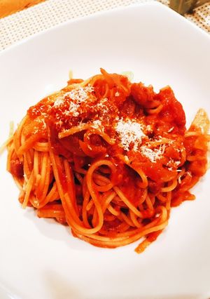 定番トマトソースパスタ-レシピのメイン写真