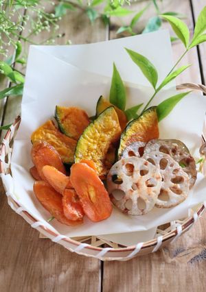 【ときめくレシピ】並べるだけで野菜チップ-レシピのメイン写真