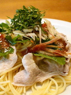 豚しゃぶと香味野菜の冷製パスタ-レシピのメイン写真