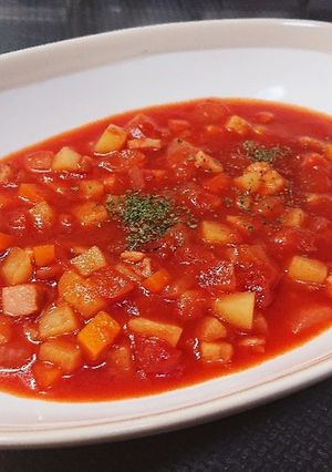 ゴロゴロ野菜のミネストローネ-レシピのメイン写真