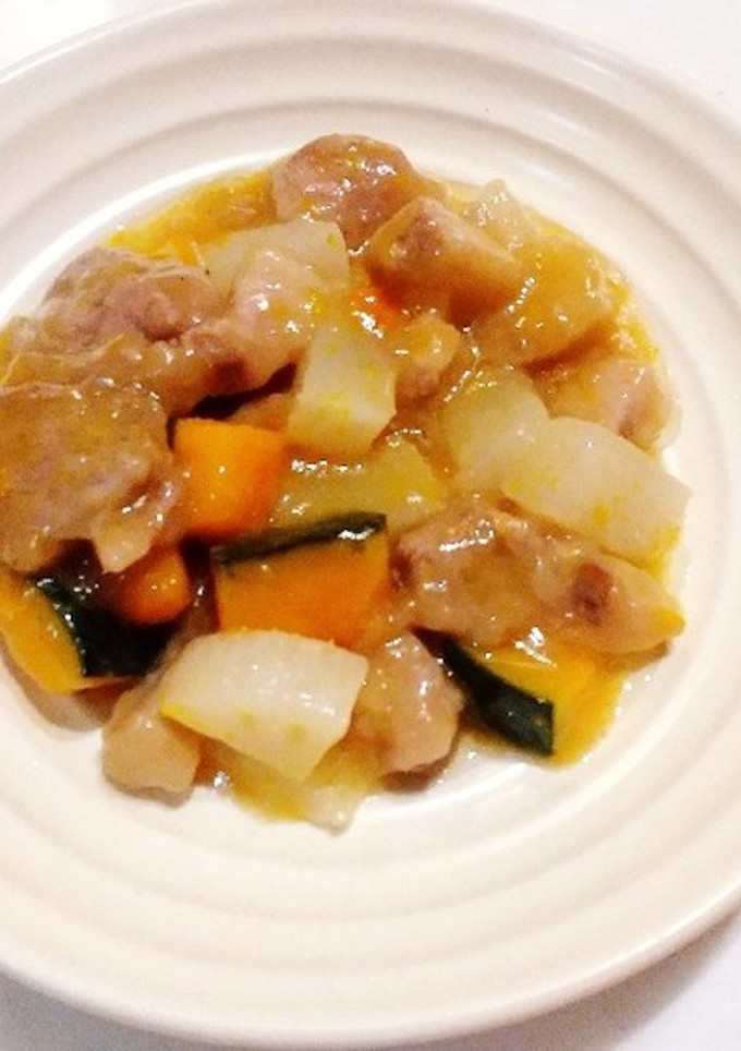 豚肉かぼちゃの白だし餡かけ煮-レシピのメイン写真