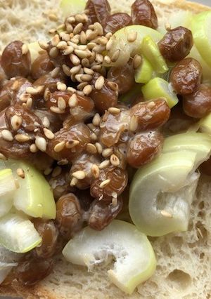 納豆とネギのトースト-レシピのメイン写真