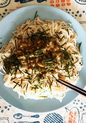 たらこ納豆そーめんちゃんぷるー-レシピのメイン写真