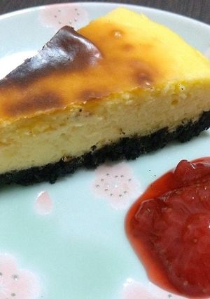 ほろ苦濃厚チーズケーキ*生クリーム不使用-レシピのメイン写真