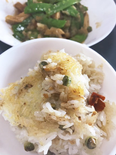 おこげ花椒グリーンピースご飯-レシピのメイン写真