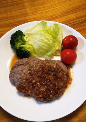 挽き肉ステーキ ステーキソース付き-レシピのメイン写真