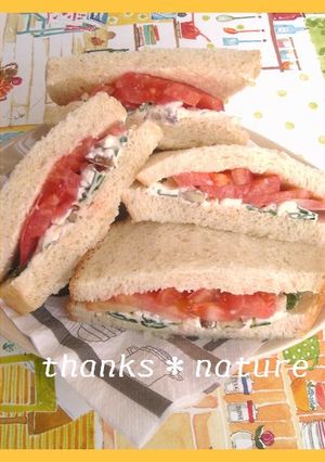 クリームチーズとトマトのブランチサンド-レシピのメイン写真