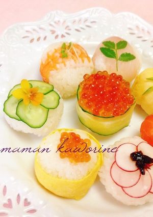 お雛祭り*色々なお祝いに♪華やか手毬寿司-レシピのメイン写真