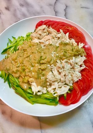 No2521ささみ棒々鶏と手作りゴマだれ-レシピのメイン写真
