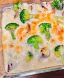 業務スーパーのスモークチキンでグラタン風