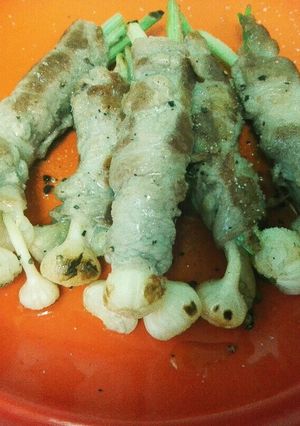 アレンジ のびるの肉巻き♪-レシピのメイン写真