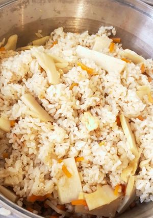 無水鍋でふっくら♡春の定番、たけのこご飯-レシピのメイン写真