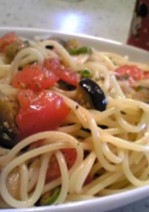 トマトとナスの冷製パスタ-レシピのメイン写真