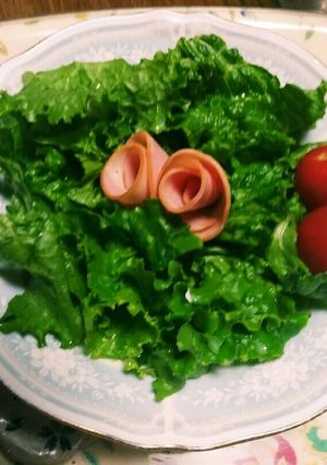 母の日にも✨薔薇のハムのサラダ✨☺⛄☕-レシピのメイン写真