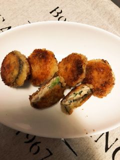 余った餃子の具deナスの挟み揚げ♪-レシピのメイン写真