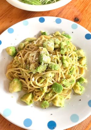 すごく簡単わさび醤油のアボカドスパゲティ-レシピのメイン写真