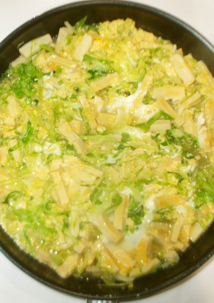 キャベツと高野豆腐の卵とじ♪簡単-レシピのメイン写真