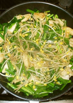 ビタミン韮もやし炒め♪簡単漢方食養生-レシピのメイン写真