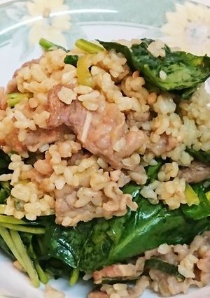 ほうれん草と牛カルビのグリーン炒飯-レシピのメイン写真