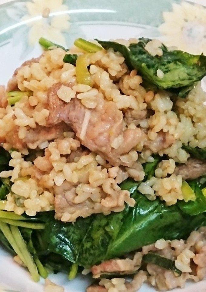 ほうれん草と牛カルビのグリーン炒飯-レシピのメイン写真