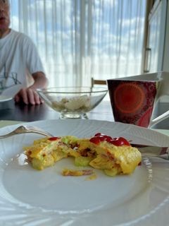 簡単^_^ハムとアスパラのオムレツ-レシピのメイン写真