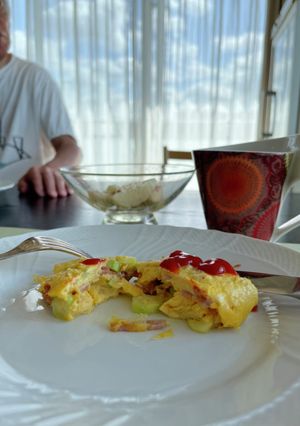 簡単^_^ハムとアスパラのオムレツ-レシピのメイン写真