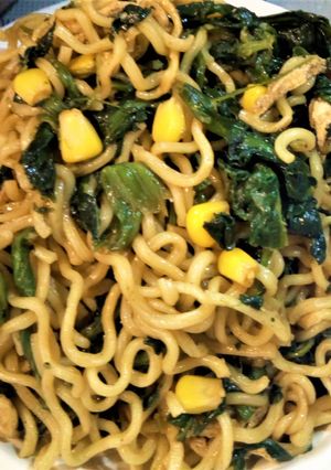 業務スーパー　ほうれん草やきそば-レシピのメイン写真