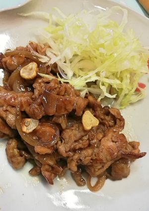 節約レシピ！豚こま肉のトンテキ風-レシピのメイン写真